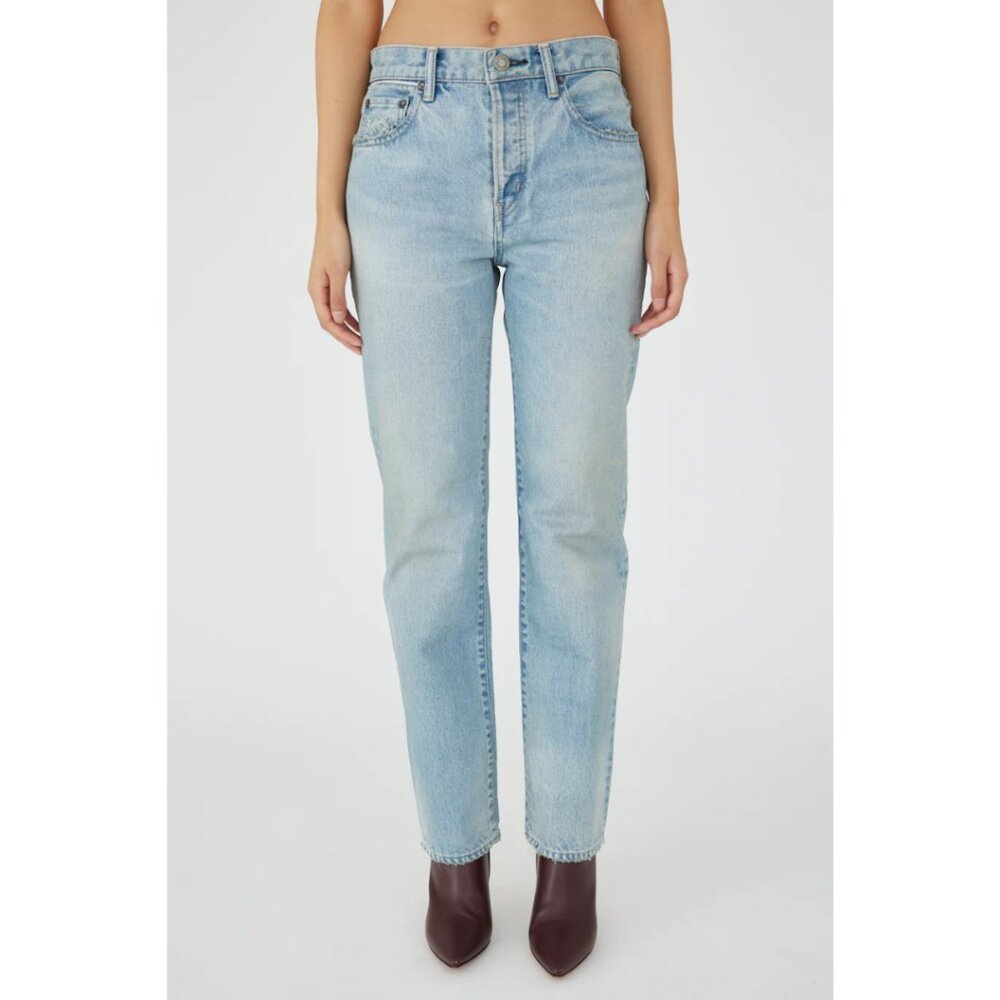 Moussy Vintage Neely Straight Leg Jeans Light Blue Wash Size 25